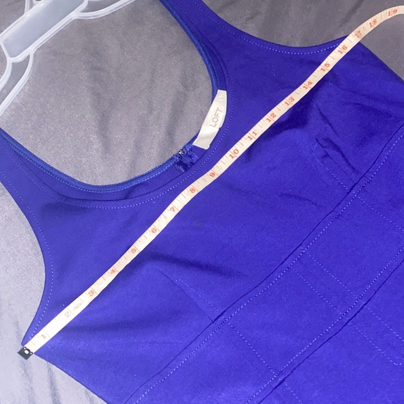 Loft Dark Purple Sleeveless Empire-Waist Pleated Mid-Length Dress sz 4 - Picture 13 of 16